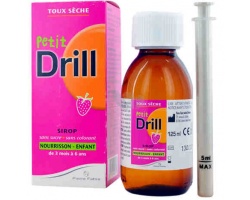 Pierre Fabre Sante Petit Drill, Παιδικό Σιρόπι για τον ξηρό βήχα, με γεύση φράουλας 125 ml  Pierre Fabre Sante Petit Drill, Παιδικό Σιρόπι για τον ξηρό βήχα, με γεύση φράουλας 125 ml