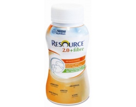 Nestle Resource 2.0 + Fibre Συμπλήρωμα διατροφής πλούσιο σε θερμίδες μαζί με φυτικές ίνες με γεύση βερύκοκο 200ml
