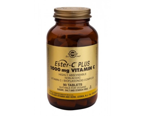 SOLGAR Ester-C Plus 1000mg Vitamin C, Συμπλήρωμα διατροφής με βιταμίνη C  90 ταμπλέτες SOLGAR Ester-C Plus 1000mg Vitamin C, Συμπλήρωμα διατροφής με βιταμίνη C  90 ταμπλέτες