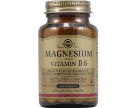 SOLGAR Magnesium + B6 100tabs, Συμπλήρωμα Διατροφής για την καταπολέμηση των ημικρανιών και την μείωση των κραμπών και στη μείωση των προεμμηνορυσιακών συμπτωμάτων SOLGAR Magnesium + B6 100tabs, Συμπλήρωμα Διατροφής για την καταπολέμηση των ημικρανιών και την μείωση των κραμπών και στη μείωση των προεμμηνορυσιακών συμπτωμάτων