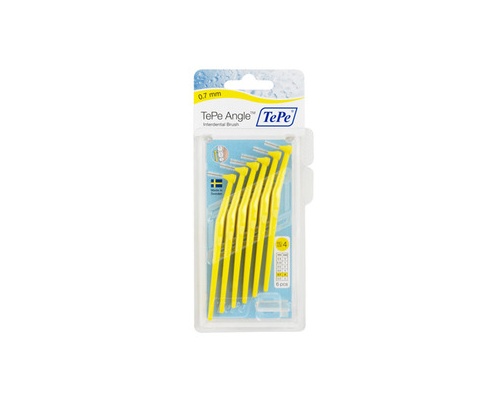TEPE ANGLE INTERDENTAL BRUSH 0.7mm Yellow Μεσοδόντια βουρτσάκια κίτρινα 6 τεμάχια TEPE ANGLE INTERDENTAL BRUSH 0.7mm Yellow Μεσοδόντια βουρτσάκια κίτρινα 6 τεμάχια