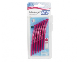Tepe Angle Brush 0.4mm Pink (6 Brushes Per Pack)
