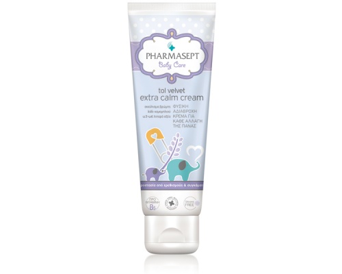 Tol Velvet Baby Extra Calm Cream Προστατευτική κρέμα για κάθε αλλαγή της πάνας με απαλή υποαλλεργική σύνθεση σχεδιασμένη για το ευαίσθητο δέρμα του μωρού 150ml Tol Velvet Baby Extra Calm Cream Προστατευτική κρέμα για κάθε αλλαγή της πάνας με απαλή υποαλλεργική σύνθεση σχεδιασμένη για το ευαίσθητο δέρμα του μωρού 150ml