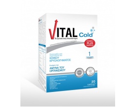 VITAL COLD Vitamin C plus Propolis, Συμπλήρωμα διατροφής για την ανακούφιση από τα συμπτώματα του κοινού κρυολογήματος 20 κάψουλες
