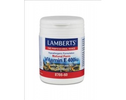 Lamberts Natural Vitamin E 400iu 60 caps, Συμπλήρωμα Διατροφής με αντιοξειδωτικές ιδιότητες που συμβάλλει στην καλή υγεία του δέρματος και του αναπαραγωγικού συστήματος Lamberts Natural Vitamin E 400iu 60 caps, Συμπλήρωμα Διατροφής με αντιοξειδωτικές ιδιότητες που συμβάλλει στην καλή υγεία του δέρματος και του αναπαραγωγικού συστήματος