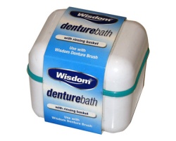 Wisdom Denture Bath, θήκη μασέλας για τον καθαρισμό και την αποθήκευση της μασέλας 1 τεμάχιο