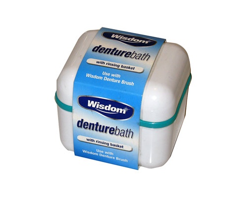 Wisdom Denture Bath, θήκη μασέλας για τον καθαρισμό και την αποθήκευση της μασέλας 1 τεμάχιο