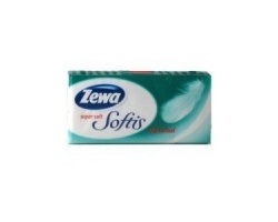 Zewa Softis Menthol, Χαρτομάντιλα τσέπης με άρωμα μέντας 9 τεμάχια Zewa Softis Menthol, Χαρτομάντιλα τσέπης με άρωμα μέντας 9 τεμάχια