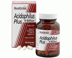  Health Aid Acidophilus Plus 4 Billion Συμπλήρωμα διατροφής με προβιοτικά για τη φυσιολογική χλωρίδα του εντέρου 60 κάψουλες