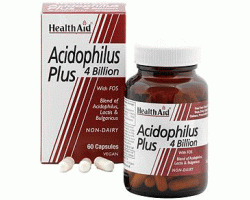 Health Aid Acidophilus Plus 4 Billion Συμπλήρωμα διατροφής με προβιοτικά για τη φυσιολογική χλωρίδα του εντέρου 60 κάψουλες  Health Aid Acidophilus Plus 4 Billion Συμπλήρωμα διατροφής με προβιοτικά για τη φυσιολογική χλωρίδα του εντέρου 60 κάψουλες