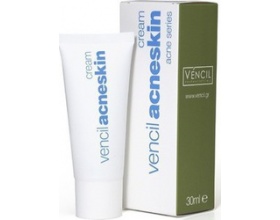Vencil, Acne Series, Acneskin Cream, Κρέμα για Λιπαρά & Ακνεϊκά Δέρματα, Μειώνει τη Λιπαρότητα & Προσροφά το Σμήγμα, 30 ml