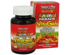 NATURE'S PLUS Animal Parade Vita Gels Συμπλήρωμα πολύ-βιταμινών & μετάλλων με EPA - DHA 90 κάψουλες