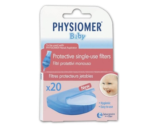 PHYSIOMER Baby Nasal Ανταλλακτικά φίλτρα για τον ρινικό αποφρακτήρα 20 φίλτρα  