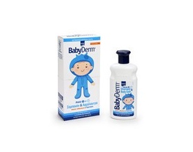 Intermed Babyderm Delicate Shampoo & Body Bath, Σαμπουάν & Αφρόλουτρο 2 σε 1, Eιδικό απαλό σαμπουάν και αφρόλουτρο για τον καθαρισμό και την περιποίηση του παιδικού σώματος 300 ml