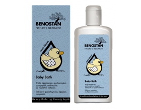 BENOSTAN Baby bath Απαλό αφρόλουτρο που δεν προκαλεί δάκρυα  Με εκχυλίσματα από Καλέντουλα, χαμομήλι, πρωτεΐνες γάλακτος 200ml