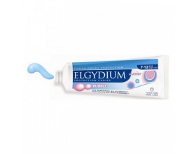 Elgydium Junior Bubble Oδοντόπαστα με γεύση τσίχλα, καλύτερη προστασία από την τερηδόνα των μόνιμων δοντιών σε παιδιά ηλικία 7 - 12 ετών  50 ml