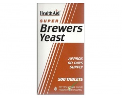 Health Aid Super Brewers Yeast Vitamin B Μαγιά 500 ταμπλέτες, Συμπλήρωμα Διατροφής για τη διατήρηση υγιούς επιδερμίδας, των οφθαλμών, των μαλλιών και της πεπτικής οδού.  Health Aid Super Brewers Yeast Vitamin B Μαγιά 500 ταμπλέτες, Συμπλήρωμα Διατροφής για τη διατήρηση υγιούς επιδερμίδας, των οφθαλμών, των μαλλιών και της πεπτικής οδού.