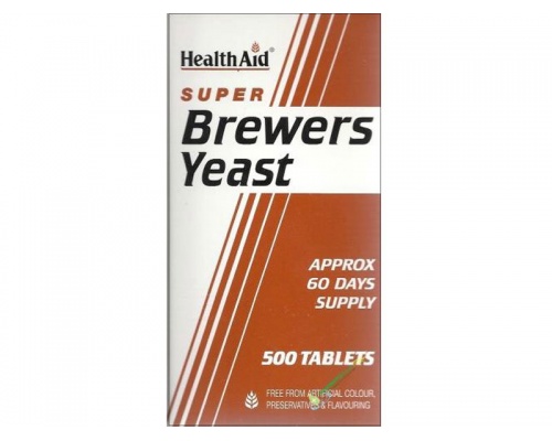 Health Aid Super Brewers Yeast Vitamin B Μαγιά 500 ταμπλέτες, Συμπλήρωμα Διατροφής για τη διατήρηση υγιούς επιδερμίδας, των οφθαλμών, των μαλλιών και της πεπτικής οδού.  Health Aid Super Brewers Yeast Vitamin B Μαγιά 500 ταμπλέτες, Συμπλήρωμα Διατροφής για τη διατήρηση υγιούς επιδερμίδας, των οφθαλμών, των μαλλιών και της πεπτικής οδού.