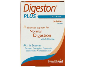 Health Aid Digeston Plus Συνδυασμός πεπτικών ενζύμων για καλύτερη πέψη χωρίς φουσκώματα 30 ταμπλέτες Health Aid Digeston Plus Συνδυασμός πεπτικών ενζύμων για καλύτερη πέψη χωρίς φουσκώματα 30 ταμπλέτες
