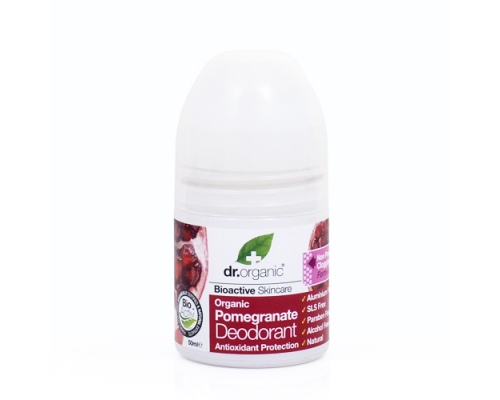 Dr. Organic Pomegranate Deodorant 50ml, Αντιβακτηριδιακό Κρεμώδες Αποσμητικό με Βιολογικό Ρόδι Dr. Organic Pomegranate Deodorant 50ml, Αντιβακτηριδιακό Κρεμώδες Αποσμητικό με Βιολογικό Ρόδι
