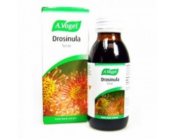 A.Vogel DROSINULA, Σιρόπι από φρέσκους βλαστούς. Καταπραϋντικό σιρόπι που επιδρά στο λαιμό, στους πνεύμονες και στους αναπνευστικούς αγωγούς, με ευεργετικά αποτελέσματα στη βρογχίτιδα, στον κοκκύτη και στον επίμονο βήχα, 100ml