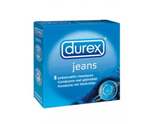 ΠΡΟΦΥΛΑΚΤΙΚΑ DUREX Jeans 3 τεμάχια ΠΡΟΦΥΛΑΚΤΙΚΑ DUREX Jeans 3 τεμάχια