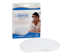 Dr. Brown's Επιθέματα Στήθους Πλενόμενα, 4 τεμάχια