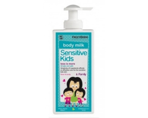 Frezyderm Sensitive Kids Face & Body Milk 200ml, Απαλό Γαλάκτωμα για την φυσιολογική, την ευαίσθητη ή την ερεθισμένη παιδική επιδερμίδα