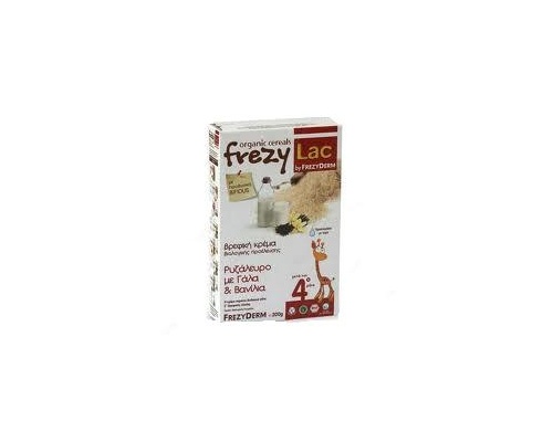 FREZYLAC Organic Cereals Βρεφική κρέμα βιολογικής προέλευσης με Ρυζάλευρο με Γάλα και Βανίλια μετά τον 4ο μήνα 200g FREZYLAC Organic Cereals Βρεφική κρέμα βιολογικής προέλευσης με Ρυζάλευρο με Γάλα και Βανίλια μετά τον 4ο μήνα 200g