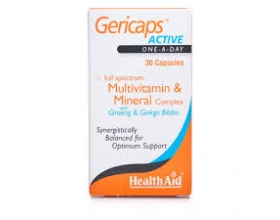 Health Aid Gericaps Active Πολυβιταμίνες & μέταλλα με τζίνσενγκ & τζίνκγο 30 κάψουλες