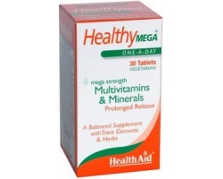 Health Aid Healthy Mega-Multivit Συμπλήρωμα διατροφής με Πολυβιταμίνες και Μέταλλα 30 ταμπλέτες Health Aid Healthy Mega-Multivit Συμπλήρωμα διατροφής με Πολυβιταμίνες και Μέταλλα 30 ταμπλέτες