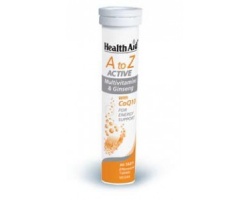 Health Aid Α to Z Active Multivitamins & Ginseng Πολυβιταμίνες με τζίνσενγκ 20 αναβράζουσες ταμπλέτες με γεύση tutti-frutti