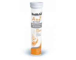 Health Aid Α to Z Active Multivitamins & Ginseng Πολυβιταμίνες με τζίνσενγκ 20 αναβράζουσες ταμπλέτες με γεύση tutti-frutti Health Aid Α to Z Active Multivitamins & Ginseng Πολυβιταμίνες με τζίνσενγκ 20 αναβράζουσες ταμπλέτες με γεύση tutti-frutti