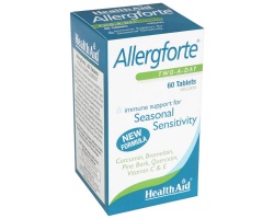 Health Aid Allergforte 60tabs, Συμπλήρωμα Διατροφής που ενισχύει το ανοσοποιητικό και βοηθά στην παραγωγή αντισωμάτων για φυσική αντιμετώπιση των αλλεργικών συμπτωμάτων Health Aid Allergforte 60tabs, Συμπλήρωμα Διατροφής που ενισχύει το ανοσοποιητικό και βοηθά στην παραγωγή αντισωμάτων για φυσική αντιμετώπιση των αλλεργικών συμπτωμάτων