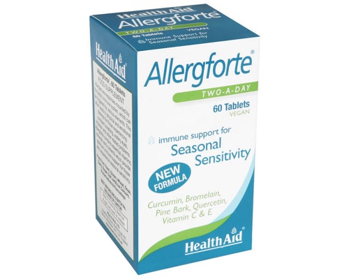 Health Aid Allergforte 60tabs, Συμπλήρωμα Διατροφής που ενισχύει το ανοσοποιητικό και βοηθά στην παραγωγή αντισωμάτων για φυσική αντιμετώπιση των αλλεργικών συμπτωμάτων Health Aid Allergforte 60tabs, Συμπλήρωμα Διατροφής που ενισχύει το ανοσοποιητικό και βοηθά στην παραγωγή αντισωμάτων για φυσική αντιμετώπιση των αλλεργικών συμπτωμάτων