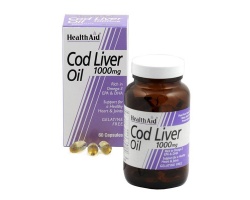 Health Aid Cod Liver Oil 1000mg 30caps, Μουρουνέλαιο για υγιές καρδιαγγειακό και νευρικό σύστημα