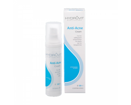 Hydrovit Anti-Acne Cream 50ml, Για την καθημερινή αντιμετώπιση της ακμής και της λιπαρότητας Hydrovit Anti-Acne Cream 50ml, Για την καθημερινή αντιμετώπιση της ακμής και της λιπαρότητας