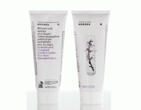 KORRES Conditioner Μαλακτική κρέμα για ξηρά ταλαιπωρημένα μαλλιά με αμύγδαλο και λινάρι 200 ml