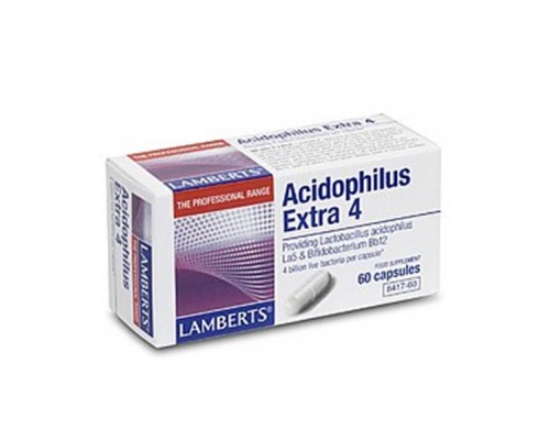 Lamberts Acidophilus Extra 4 (Milk Free) 30 caps, Συμπλήρωμα Διατροφής με προβιοτικά για υγιές γαστρεντερικό σύστημα Lamberts Acidophilus Extra 4 (Milk Free) 30 caps, Συμπλήρωμα Διατροφής με προβιοτικά για υγιές γαστρεντερικό σύστημα
