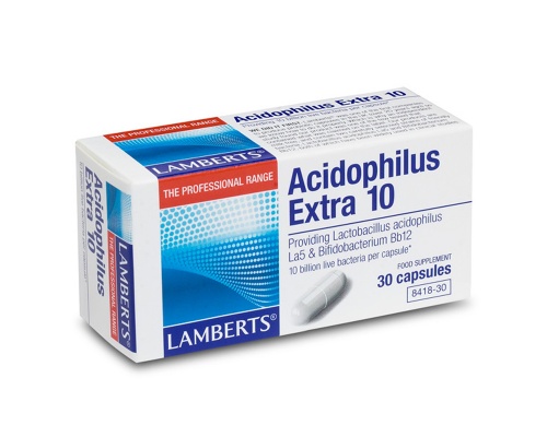 Lamberts Acidophilus Extra 10 30 caps, Συμπλήρωμα Διατροφής για την ισορροπία της εντερικής χλωρίδας  Lamberts Acidophilus Extra 10 30 caps, Συμπλήρωμα Διατροφής για την ισορροπία της εντερικής χλωρίδας