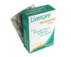 Healthaid Livercare Φυτικός συνδυασμός με αμινοξέα για αποτοξίνωση του συκωτιού 60 ταμπλέτες