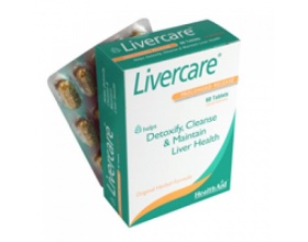 Healthaid Livercare Φυτικός συνδυασμός με αμινοξέα για αποτοξίνωση του συκωτιού 60 ταμπλέτες Healthaid Livercare Φυτικός συνδυασμός με αμινοξέα για αποτοξίνωση του συκωτιού 60 ταμπλέτες