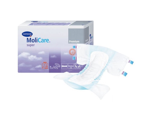 HARTMANN Molicare premium soft Super Πάνα ακράτειας για την νύχτα νούμερο μεσαίο 30 τμχ