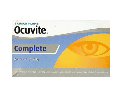 BAUSCH & LOMB Ocuvite Complete 60caps, Συμπλήρωμα Διατροφής για την καλή υγεία και την προστασία των ματιών