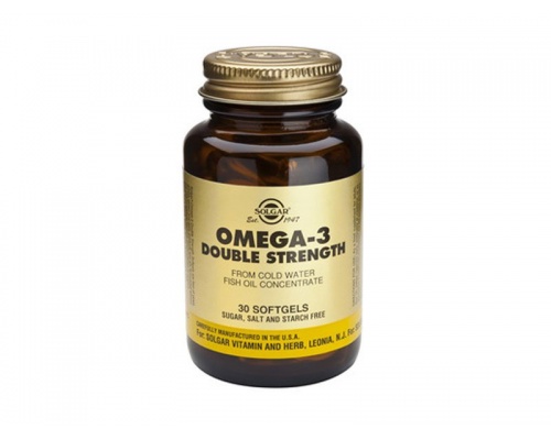 Solgar Omega-3 Double Strength Συμπλήρωμα διατροφής από έλαιο ψαριού 30 μαλακές κάψουλες Solgar Omega-3 Double Strength Συμπλήρωμα διατροφής από έλαιο ψαριού 30 μαλακές κάψουλες