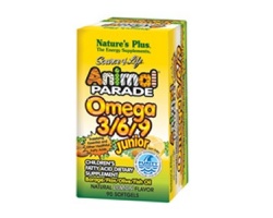 NATURE'S PLUS Animal Parade Omega 3/6/9 Junior Συμπλήρωμα διατροφής με ω-3/6/9 με φυσική γεύση λεμόνι 90 μαλακές κάψουλες  NATURE'S PLUS Animal Parade Omega 3/6/9 Junior Συμπλήρωμα διατροφής με ω-3/6/9 με φυσική γεύση λεμόνι 90 μαλακές κάψουλες