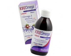 Health Aid Kidz Omega Υγρό με γεύση βατόμουρο Ειδική σύνθεση για παιδιά με Omega 3 & βιταμίνες A ,D & E 200ml