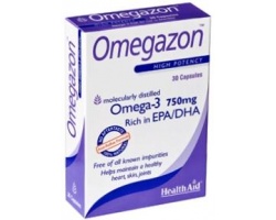 Health Aid Omegazon Ωμέγα 3 (750mg)-Ιχθυέλαιο 30 κάψουλες Health Aid Omegazon Ωμέγα 3 (750mg)-Ιχθυέλαιο 30 κάψουλες