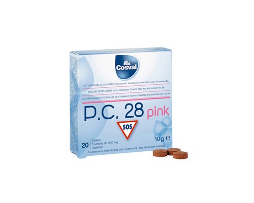 Cosval P.C. 28 Pink, Φυτικό Παυσίπονο για πόνους περιόδου & προεμμυνορησιακό σύνδρομο, εξισορροπεί τις ορμονικές αμφιταλαντεύσεις 20 ταμπλέτες