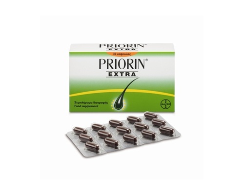 BAYER Priorin Extra Συμπλήρωμα διατροφής για τα μαλλιά 30 Κάψουλες BAYER Priorin Extra Συμπλήρωμα διατροφής για τα μαλλιά 30 Κάψουλες